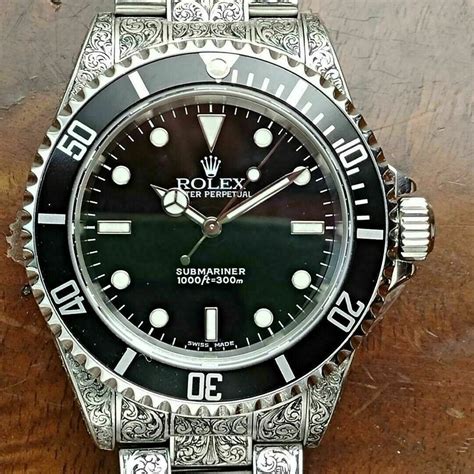 Rolex Submariner fully hand engraved by Bram Ramon : r/rolex